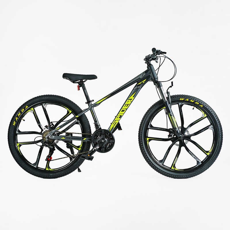 Велоcипед Спортивный Corso «SPIDER» 26" дюймов SP-26801 (1) рама алюминиевая 13``, оборудование Shimano 21 скорость, собран на 75