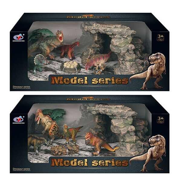 Набір динозаврів Q 9899 Y-90 (12) 2 види, в коробці