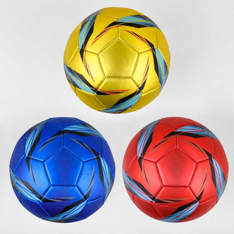 Мяч футбольный C 44770 (60) 3 вида, МАТОВЫЙ, вес 330-350 грамм, материал PU, баллон резиновый