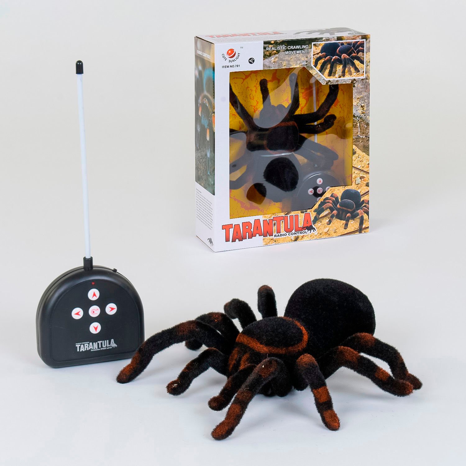 Павук на радіокеруванні Тарантул з очима що світяться (781) на батарейках