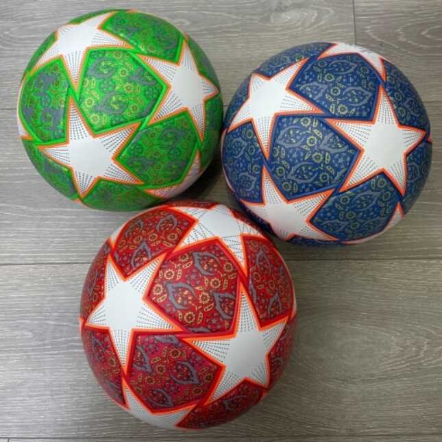 М`яч футбольний C 64621 (30) 3 види, вага 420 грам, матеріал PU, балон гумовий, клеєний, (поставляється накачаним на 90)