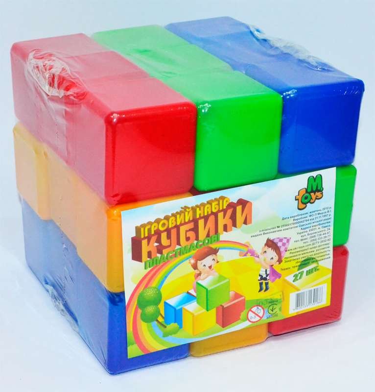 Кубики кольорові 27 шт. (9) 09064 "M Toys"