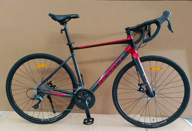 Велосипед Гравийный Corso "Infinity" FN-28590 (1) рама алюминиевая 21``, оборудование Shimano SORA 18 скоростей, вилка карбоновая, собран на 75