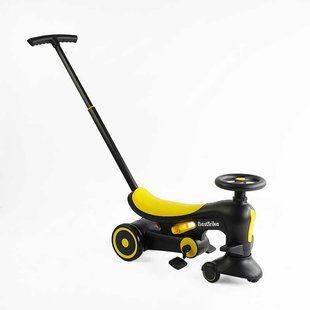 Велосипед толокарь с родительской ручкой (BST-7702) Best Trike рама нейлон, колеса PU