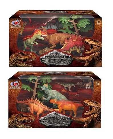 Набір динозаврів Q 9899-206 (24/2) 2 види, 7 елементів, 5 динозаврів, 2 аксесуари, в коробці