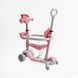 Самокат біговел з батьківською ручкою 5в1 (P-63700) Best Scooter, захисний бампер, колеса зі світлом