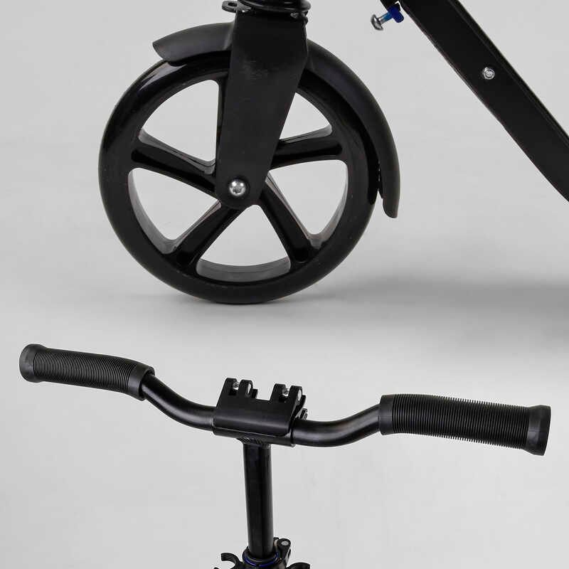Самокат двухколесный с амортизатором (60490) "Best Scooter" зажим руля, колеса PU - 20 см