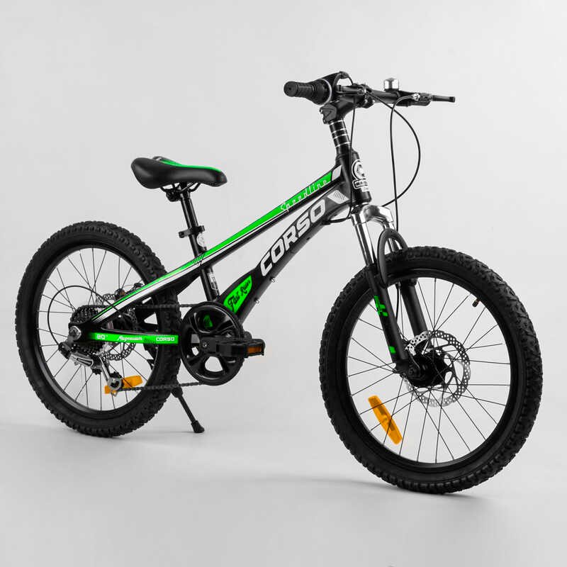 Дитячий спортивний велосипед 20'' CORSO «Speedline» (MG-74290) магнієва рама, Shimano Revoshift 7 швидкостей, зібраний на 75%