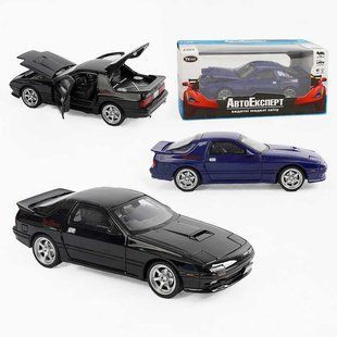 Машинка 36255 (48/2) "Авто Эксперт" 2 вида, металлопластик, 1:32, звук, свет, инерция, открывающаяся дверь, в коробке