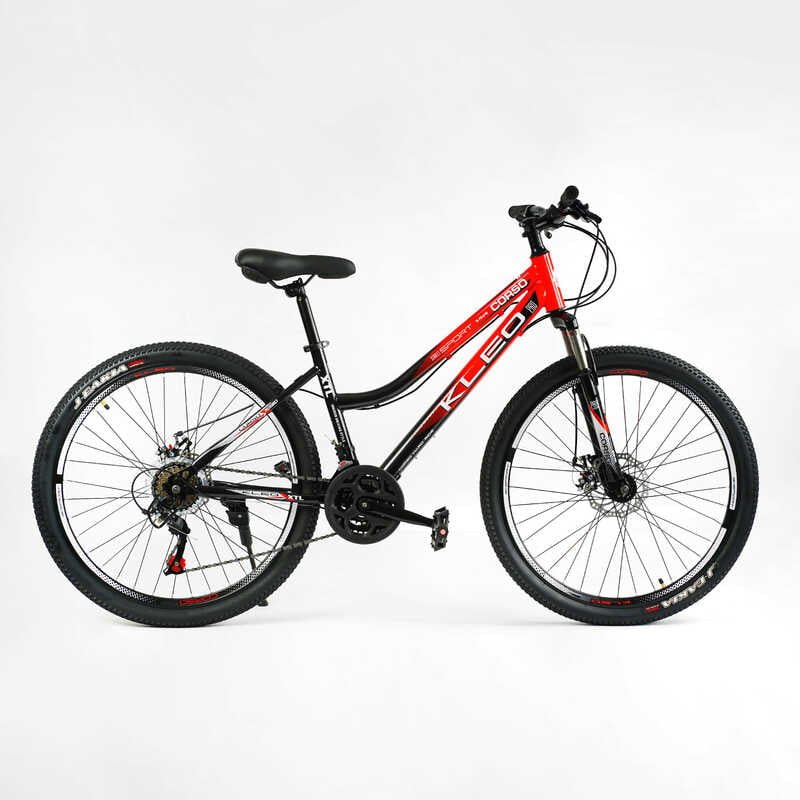 Велосипед Спортивний Corso «KLEO» 26" дюймів KL-26659 (1) рама сталева 15’’, перемикачі Saiguan, 21 швидкість, зібран на 75