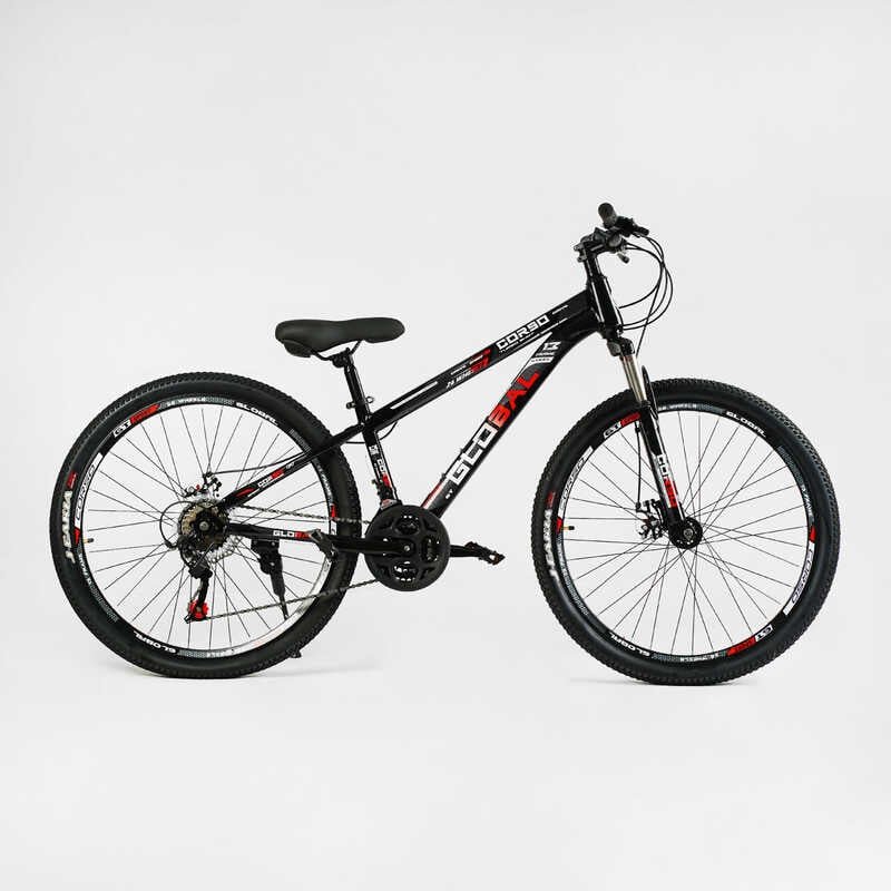 Велосипед Спортивный Corso 26" дюймов «Global» GL-26950 (1) рама стальная 13’’, оборудование Saiguan 21 скорость, собранный на 75
