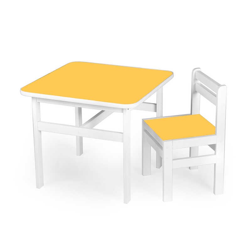 Стол + стульчик детский, цвет - желтый DS-SP05(1) в пленке.