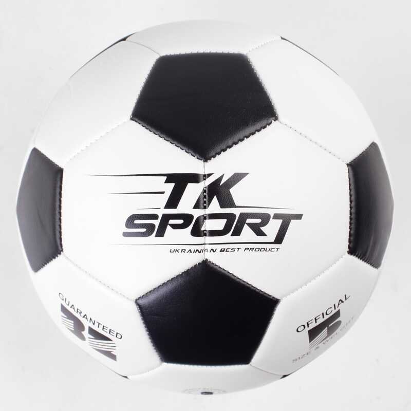 Мяч футбольный C 50478 (60) "TK Sport" 1 вид, вес 410-420 грамм, резиновый баллон с ниткой, материал PU, размер №5