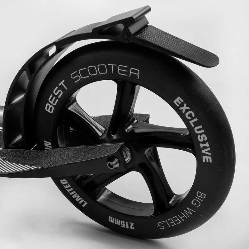 Самокат двоколісний з амортизатором "Best Scooter" (11391) колеса PU d переднє - 230мм, заднє - 215мм