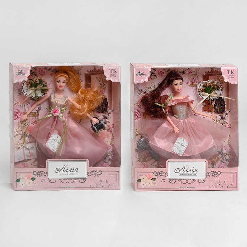 Кукла Лилия ТК - 12415 (36/2) "TK Group", "Принцесса искусства", 2 вида, аксессуары, в коробке