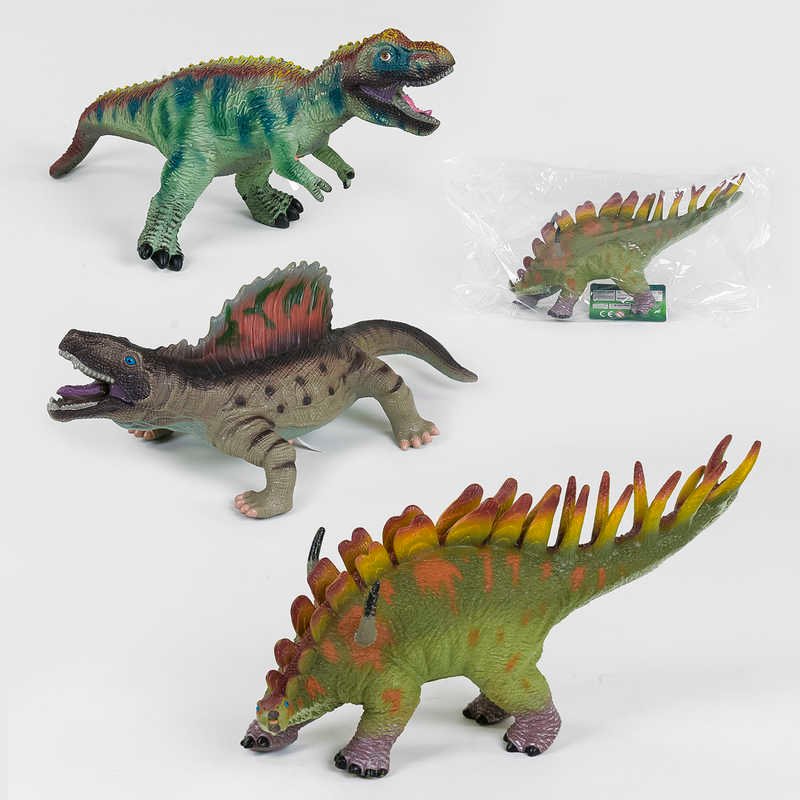 Динозавр музыкальный Q 9899-507 А (36/2) 4 вида, мягкий, резиновый, 41 см, 1 шт в пакете
