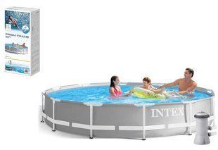 Intex Бассейн каркасный 26712 NP (1) размер 366x76 см (насос-фильтр картриджный 2 006 л/ч), объем воды - 6503л, в коробке