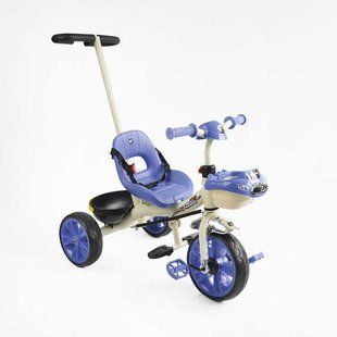 Детский велосипед с родительской ручкой (BS-70362) Best Trike колеса EVA переднее 10&rdquo;, заднее 8&rdquo;, стальная рама, украинское озвучивание