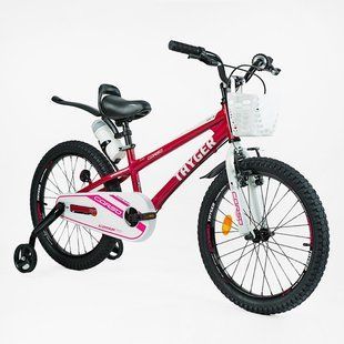 Велосипед двохколісний 20" "CORSO" (TG-70450) "TAYGER" алюмінієва рама, ручне гальмо, дод. колеса, дзвоник, бутилочка