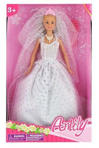 Кукла 99025 (36/2) "Невеста", высота 30 см, съемная обувь, аксессуары, в коробке