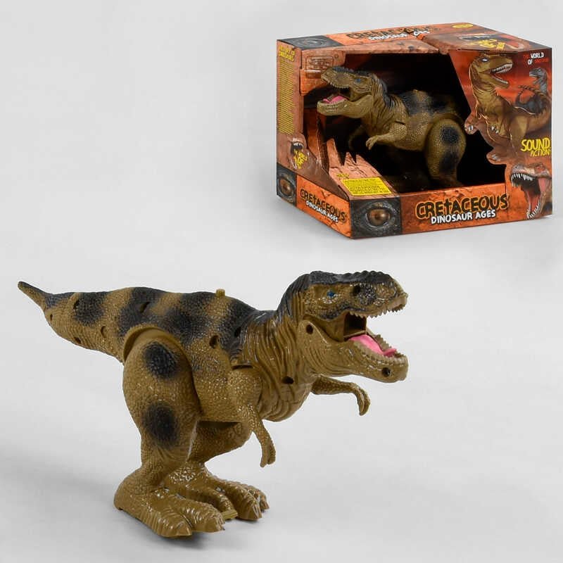 Динозавр WS 5316 (36) 2 кольори, на батарейках, 22 см, ходить, рухає пащею, звук, в коробці