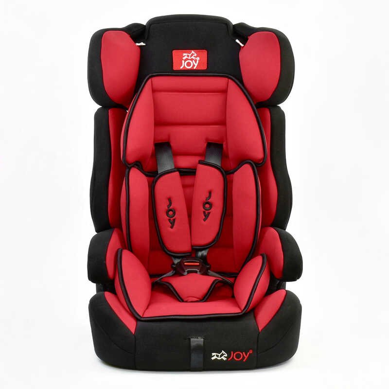 Автомобільне крісло універсальне Е 1120 (2) Колір чорний з червоним 9-36 кг, з бустером, Joy