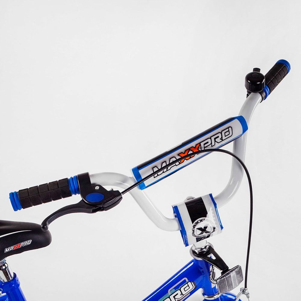 Дитячий двухколісний велосипед 16" дюймів (MAXXPRO-N 16-6) ручне гальмо, додаткові колеса