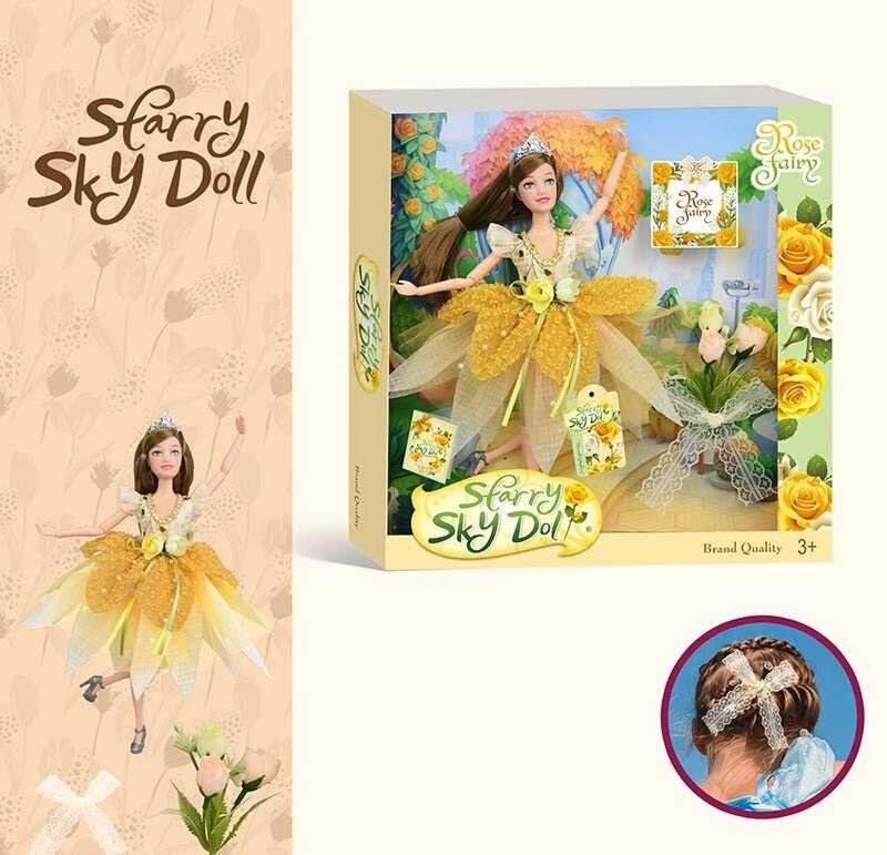 Кукла SK 049 B (48/2) высота 30 см, диадема, цветы, в коробке