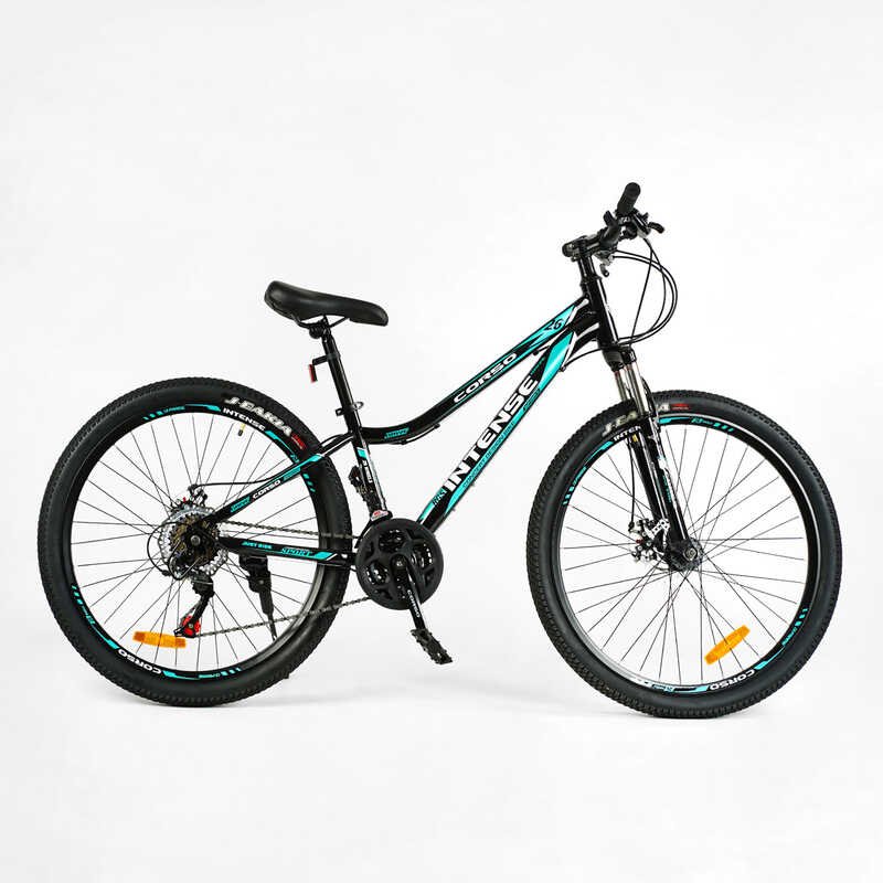 Велосипед Спортивний Corso INTENSE 26" дюймів NT-26469 (1) рама сталева 13'', обладнання SAIGUAN 21 швидкість, зібраний на 75