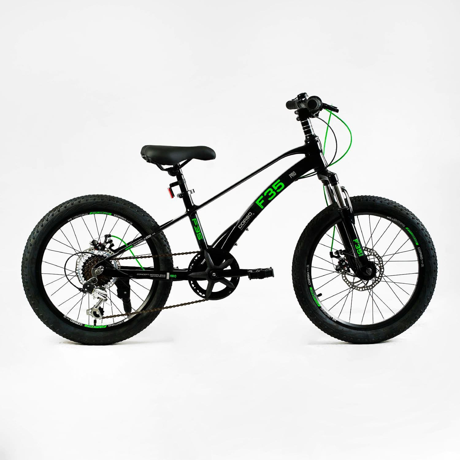 Дитячий спортивний велосипед 20" дюймів Corso «F35» (MG-20355) магнієва рама, Shimano Revoshift 7 швидкостей