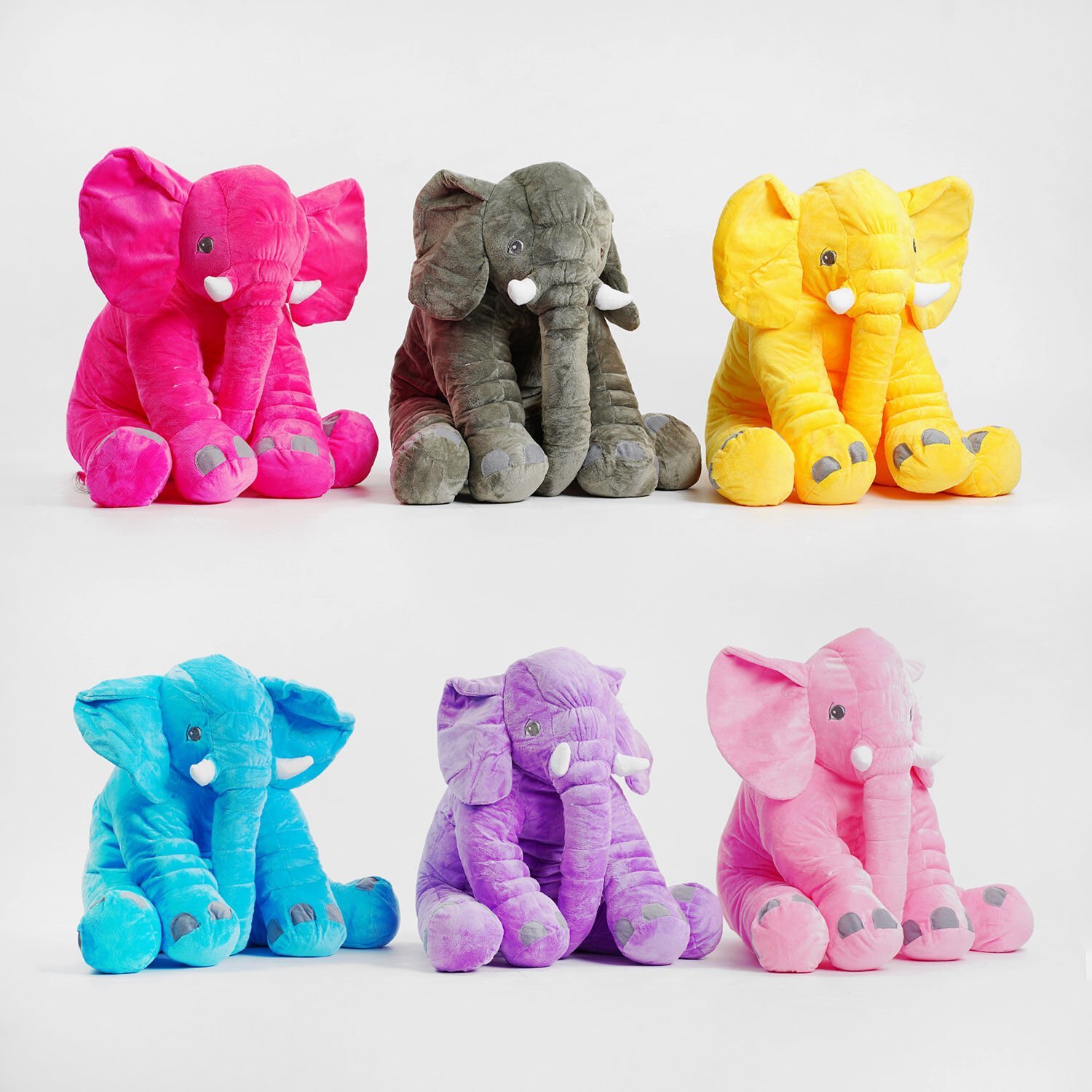 М'яка іграшка (M 47430) 6 кольорів, слоник, 48 см