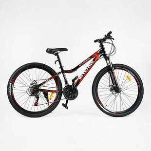 Велосипед Спортивний Corso INTENSE 26" дюймів NT-26573 (1) рама сталева 13'', обладнання SAIGUAN 21 швидкість, зібраний на 75