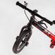 Велобіг Corso "Skip Jack" 44538 ЧОРНО-ЧЕРВОНИЙ, надувні колеса 12", сталева рама з амортизатором, ручне гальмо, підніжка