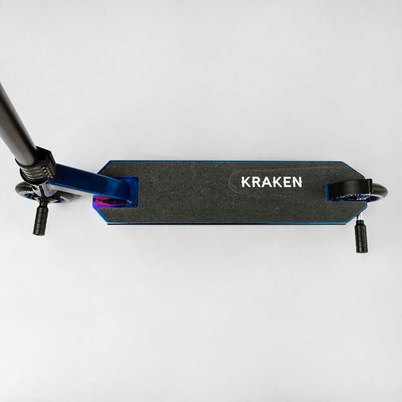 Самокат трюковый KR-71078 Best Scooter "Kraken" HIC-система, ПЕГИ, алюминиевый диск и дека, АНОДИРОВАННЫЙ, колёса PU 110мм, ширина руля 58 см