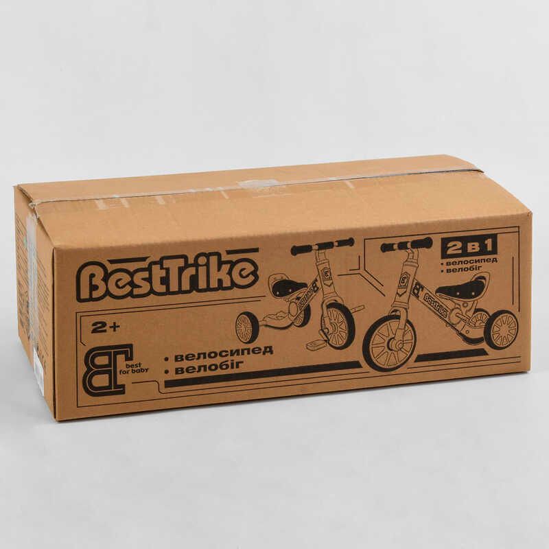 Велосипед трехколёсный трансформер 2в1 велобег (71616) "Best Trike" металлическая рама, пено колесо EVA
