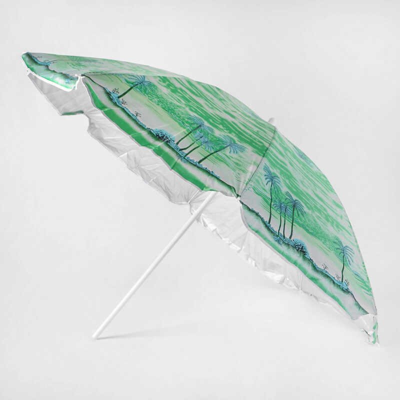 Зонт пляжный С 36388 (30) 4 цвета, С НАПЫЛЕНИЕМ, d=150см, длина 180см
