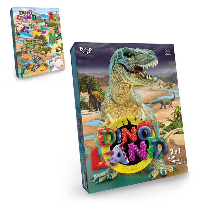 Креативна творчість "Dino land 7в1" укр DL-01-01 U (5) "Danko Toys"