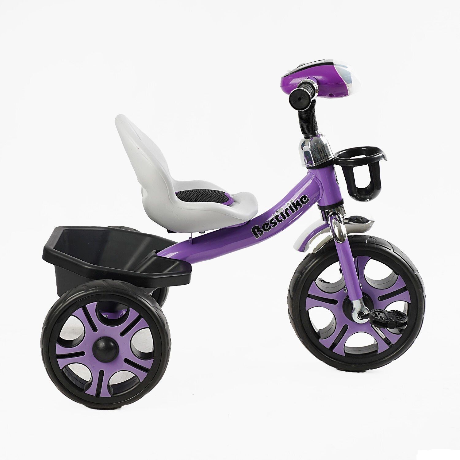 Детский трехколесный велосипед (BS-27102) Best Trike колеса EVA переднее 12&rdquo;, заднее 10&rdquo;, стальная рама, фара с музыкой и светом