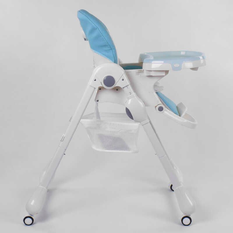 Стільчик для годування Toti (W-48406) м'який PU, м'який вкладиш, 4 колеса, знімний столик