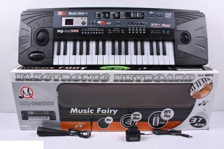 Синтезатор с микрофоном (MQ 805 USB) 37 клавиш, запись звука, звуковые эффекты, стул