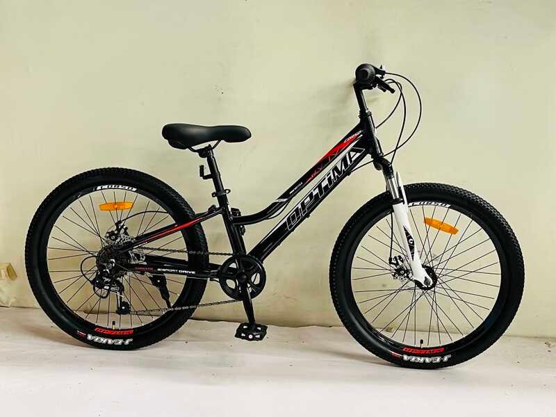 Велосипед Спортивний Corso «Optima» 24" дюйми TM-24100 (1) рама алюмінієва 11``, обладнання Shimano 21 швидкість, зібран на 75