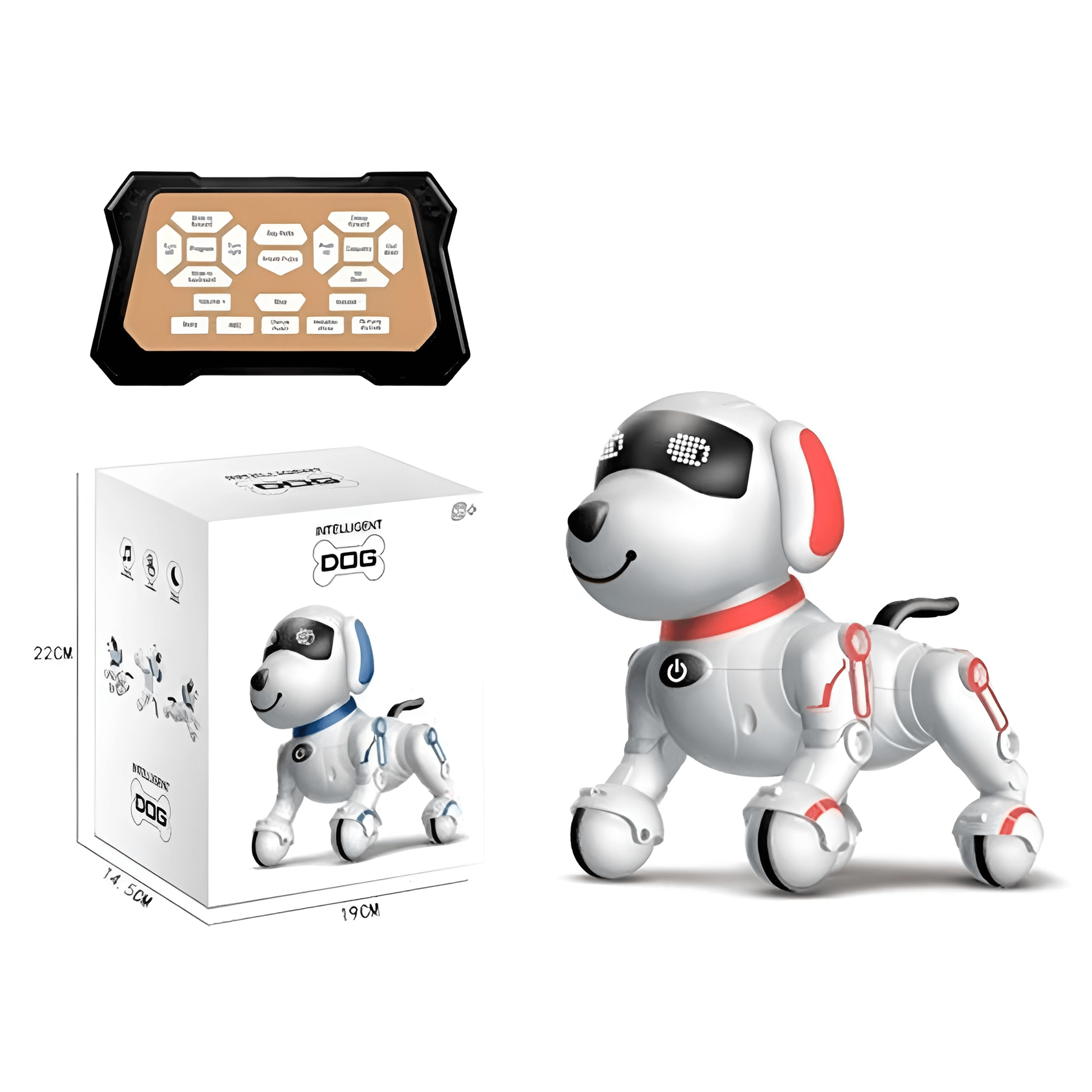 Собачка на радіокеруванні виконує трюки та команди (878 C-1) озвучування англійською має підсвічування та сенсор