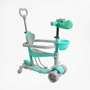 Самокат біговел з захисним бампером (5в1 P-67303) Best Scooter, колеса зі світлом