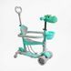 Самокат біговел з захисним бампером (5в1 P-67303) Best Scooter, колеса зі світлом
