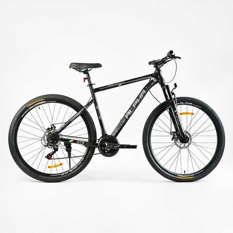 Велосипед Спортивный Corso 29" дюймов «ALPHA» LF-29069 (1) рама стальная 21’’, оборудование Shimano, 21 скорость, собран на 75