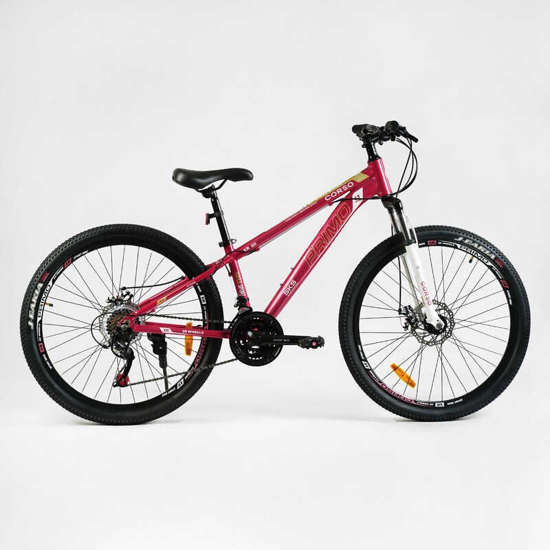 Велосипед Спортивний CORSO «PRIMO» 26" дюймів RM-26707 (1) рама алюмінієва 13``, обладнання SAIGUAN 21 швидкість, зібран на 75