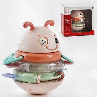 Музыкальная игрушка Неваляшка (YL 505-6 A) розовая, на батарейках, англ. озвучка, в коробке
