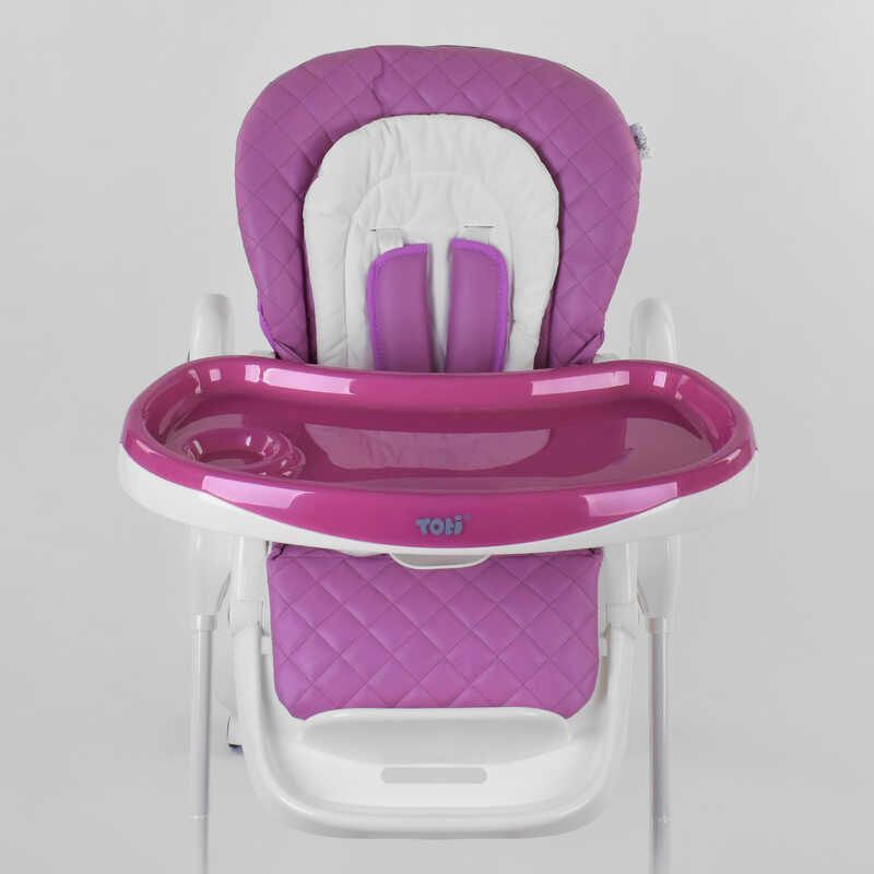 Стільчик для годування Toti (W-62005) м'який PU, м'який вкладиш, 4 колеса, знімний столик, в коробці