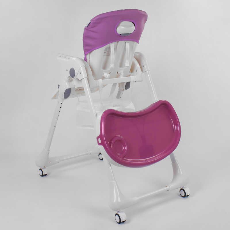 Стільчик для годування Toti (W-62005) м'який PU, м'який вкладиш, 4 колеса, знімний столик, в коробці