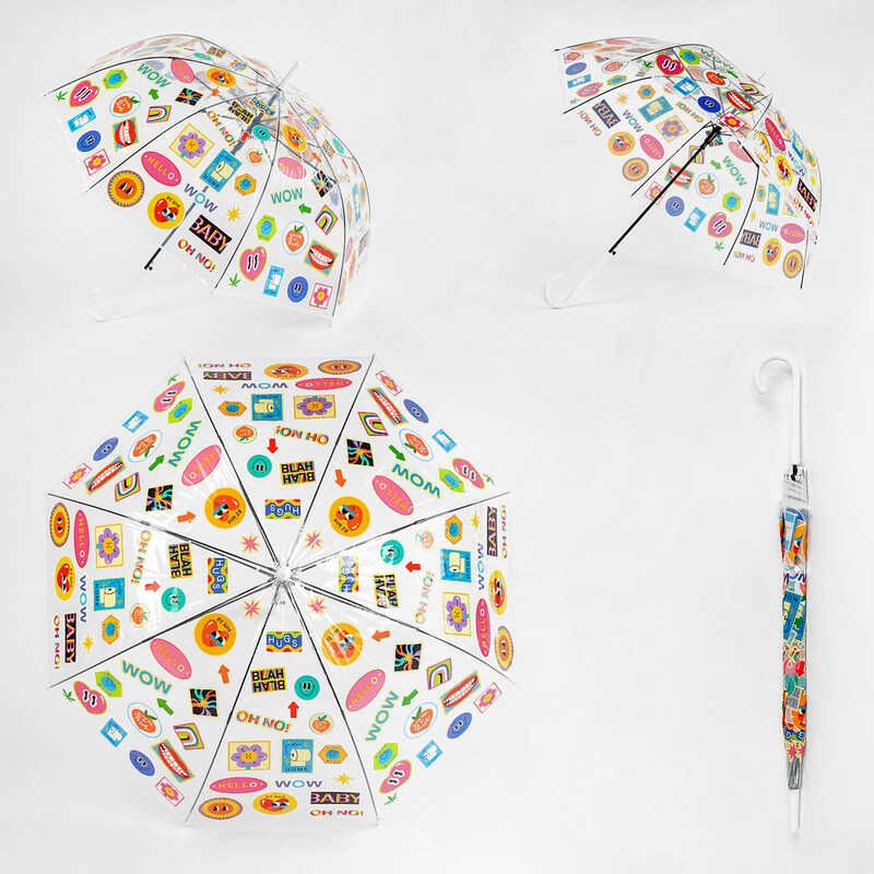 Зонтик C 54913 (60) d=90 см, прозрачный, в пакете